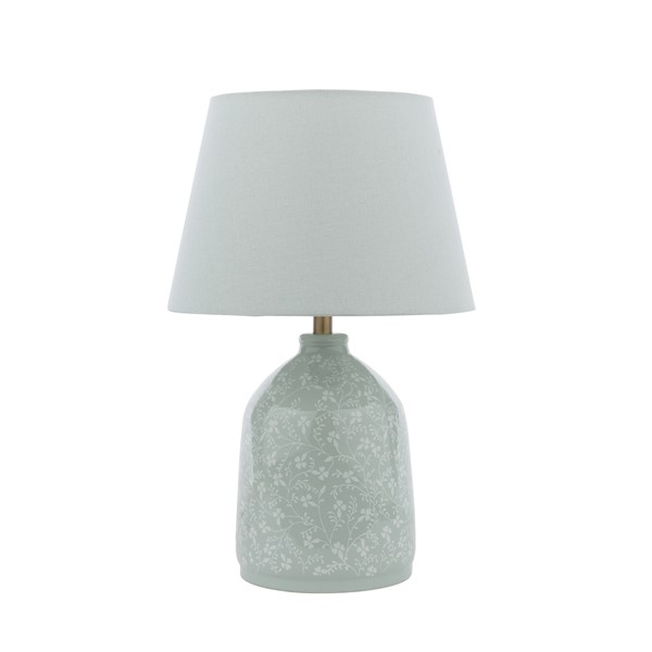 (image for) Laura Ashley Campion Table Lamp Blue Ceramic With Shade